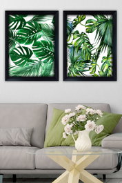 Wallity Cuadros Decorativos Enmarcados Multicolor (2 Piezas)